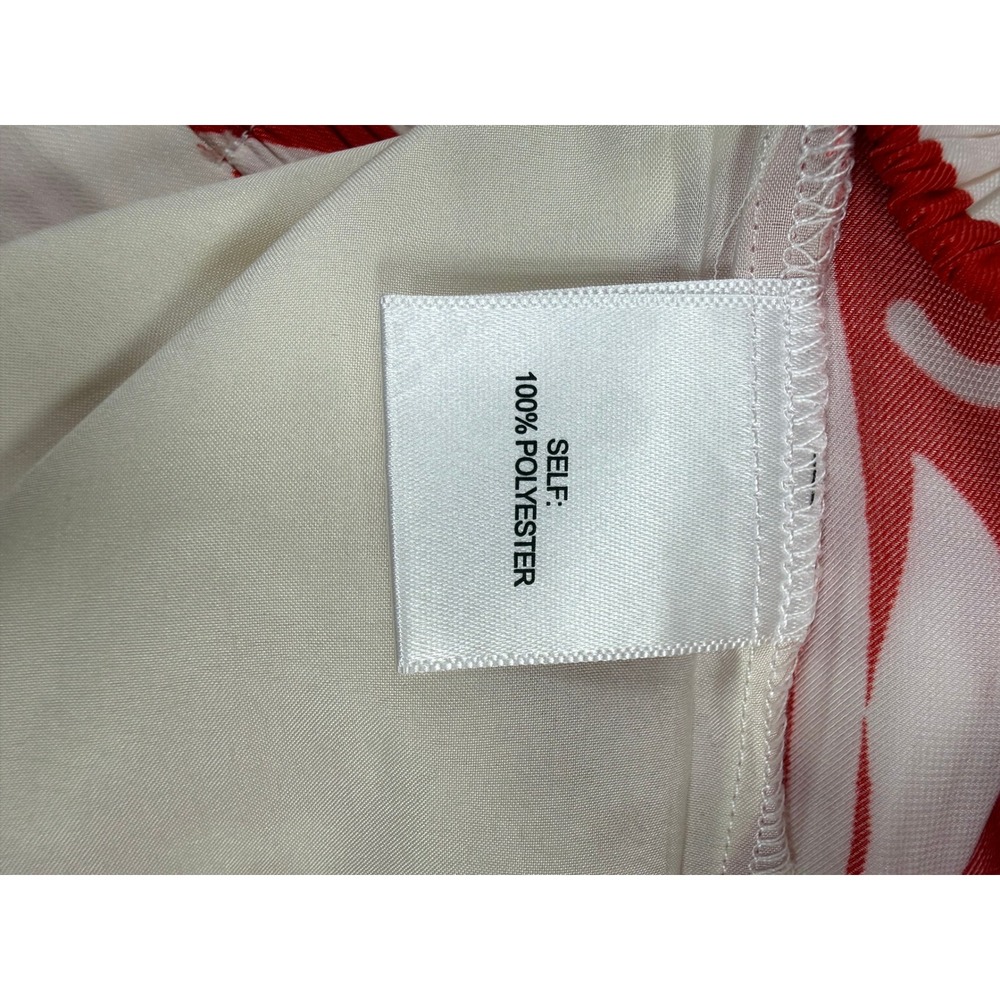 Rose+Olive Resortwear Set Women S Red White Tropical Beaded Cami Wide Leg Pants - Picture 11 of 12